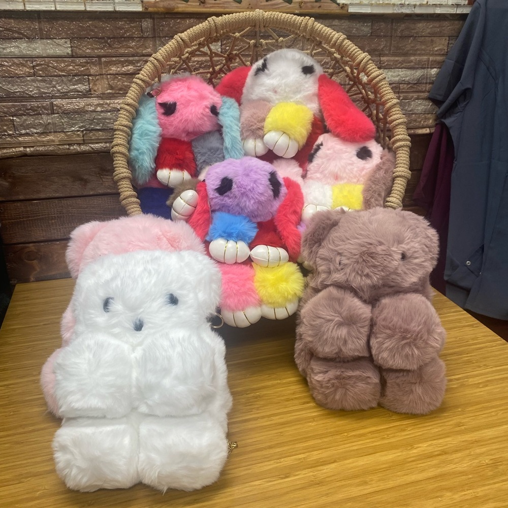 Super Soft Plush Bunny Rabbit 2 in 1 Backpack or Purse. New & adorable.